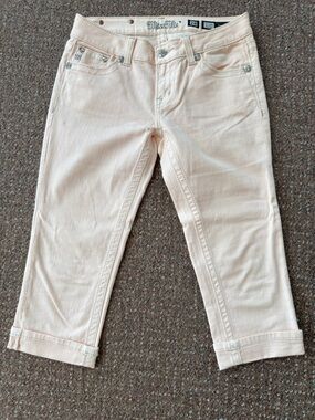 Miss Me Pale Pink Cropped Ankle Jeans